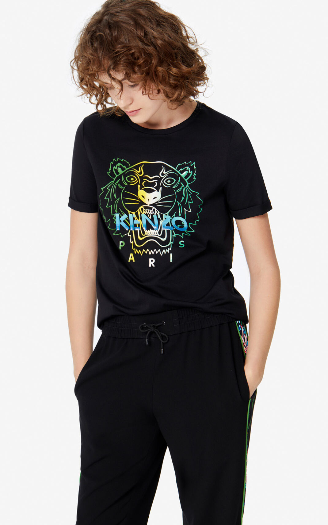 Camisetas Kenzo Wet Tiger Mujer Negras - SKU.4030134